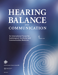 Cover image for Hearing, Balance and Communication, Volume 16, Issue 4, 2018