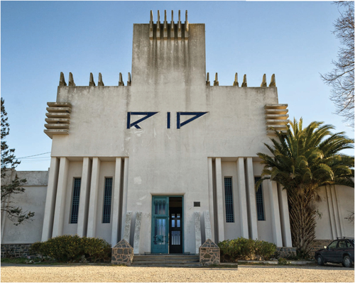 Opening Figure. Francisco Salamone, cemetery portal, Balcarce, Argentina, c. 1937. Image: Wikimedia Commons.