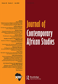 Cover image for Journal of Contemporary African Studies, Volume 38, Issue 3, 2020