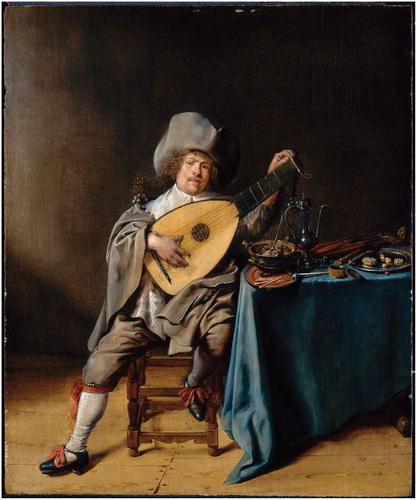 Figure 1. Jan Miense Molenaer, Self-Portrait as a Lute Player, c. 1636/1637, oil on panel, 38.7 × 32.4 cm, National Gallery of Art, Washington, DC. Lee and Juliet Folger Fund, inv. no. 2015.20.1.