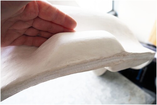FIGURE 10. A hand grip that was carved out of poly-foam and plastered onto the flange of a large jacket.