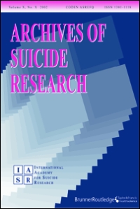 Cover image for Archives of Suicide Research, Volume 20, Issue 2, 2016