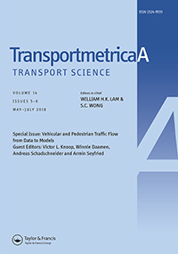 Cover image for Transportmetrica A: Transport Science, Volume 14, Issue 5-6, 2018