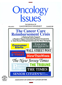 Cover image for Oncology Issues, Volume 4, Issue 3, 1989
