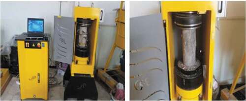 Figure 2. Compressive, extensometer apparatus (3R)