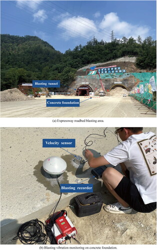 Figure 9. Expressway roadbed blasting (scenario 2).