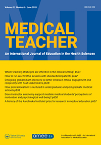 Cover image for Medical Teacher, Volume 42, Issue 6, 2020