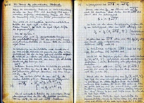Figure 3. First entries to the theory of the nematic state (April 1958).