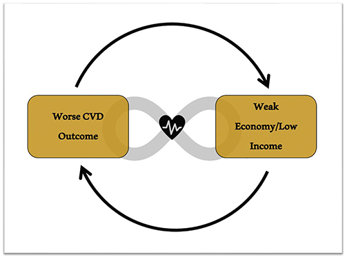 Figure 3 The “Positive Feedback Effect” of CVD in LMICs.