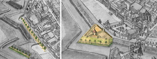 FIG. 13 Tree-lined avenues and Baroque decorative gardens on the fortifications on the plan of F.B. Wernher, after 1755 (BUWr ref. R 551, PDM 1.0 DEED).