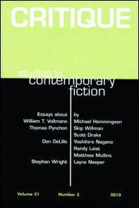 Cover image for Critique: Studies in Contemporary Fiction, Volume 58, Issue 3, 2017
