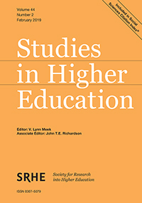 Cover image for Studies in Higher Education, Volume 44, Issue 2, 2019