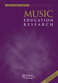 Cover image for Music Education Research, Volume 20, Issue 1, 2018