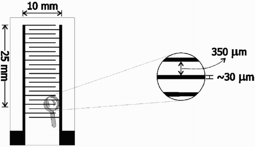 Figure 6. Geometry of GIA dielectric sensor.