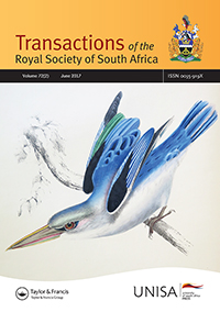 Cover image for Transactions of the Royal Society of South Africa, Volume 72, Issue 2, 2017