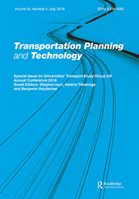 Cover image for Transportation Planning and Technology, Volume 42, Issue 5, 2019