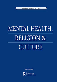 Cover image for Mental Health, Religion & Culture, Volume 20, Issue 6, 2017