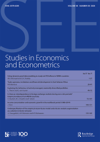 Cover image for Studies in Economics and Econometrics, Volume 40, Issue 3, 2016