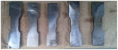 Figure 1. Standard 10 mm thick Butt Welded Plates machined for tensile test