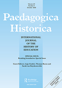Cover image for Paedagogica Historica, Volume 56, Issue 5, 2020