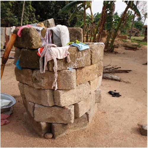 Figure 2. A picture of stacked concrete blocks. Her Struggles in life is like the weight of these blocks [16-year-old teenage mother, Yaa].