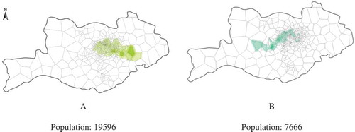 Figure 5. Spatial distributions of zonal communities.