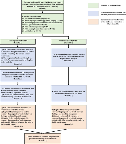 Figure 1 Study design and the flow chart of patient inclusion.