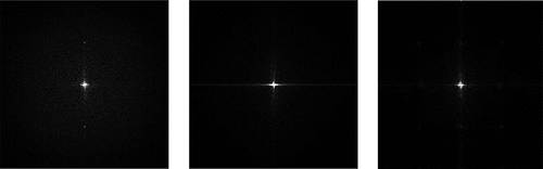 Figure 13. The spectrum of lunar spot (left), solar spot (middle) and CycleGAN-generated spot (right).