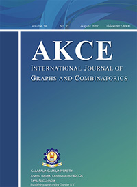 Cover image for AKCE International Journal of Graphs and Combinatorics, Volume 14, Issue 2, 2017