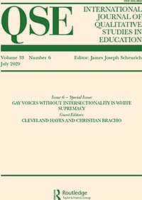 Cover image for International Journal of Qualitative Studies in Education, Volume 33, Issue 6, 2020
