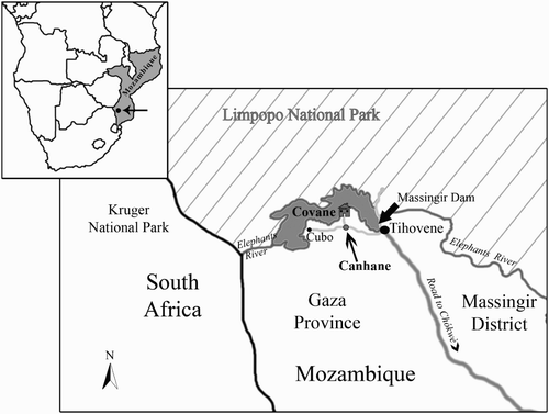 Figure 3. Location of Canhane. Diagram by the author.