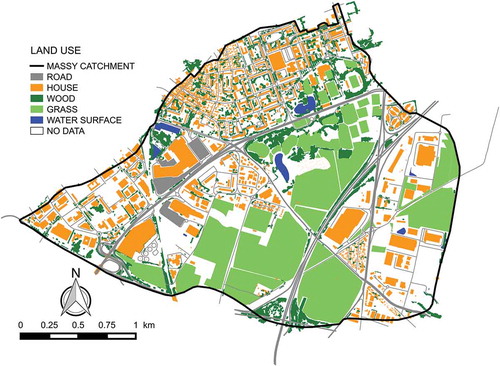 Figure 2. Land use of Massy area with all available layers.