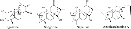 Figure 3. C20-diterpenoid alkaloids’ skeleton of anti-inflammatory active constituents in Fuzi.