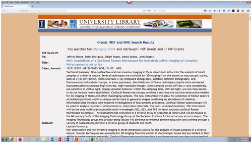 Figure 6. Coauthor display with clickable links to articles.