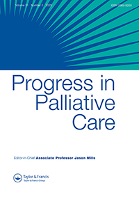 Cover image for Progress in Palliative Care, Volume 31, Issue 5, 2023