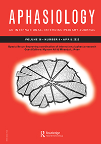 Cover image for Aphasiology, Volume 36, Issue 4, 2022