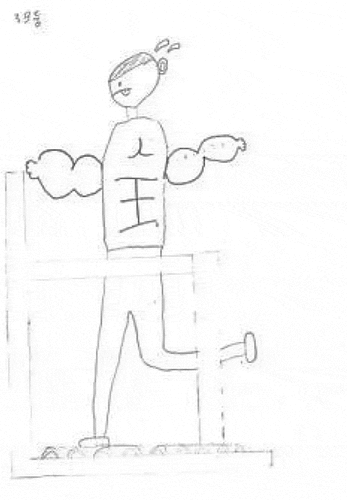 Figure 1. Children’s drawing of a healthy person before the program.