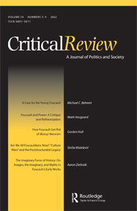 Cover image for Critical Review, Volume 34, Issue 3-4, 2022