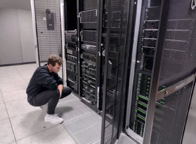 Figure 1. Collective Mourning and Planetary Mourning. Alberto García Aznar listening to numerical simulations for dark matter detection at the Institute for Theoretical Physics, Madrid. Photo Rebecca Collins, courtesy of the author