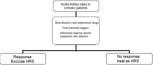Figure 2 Therapeutic approach to the renal disease in cirrhotic patients.