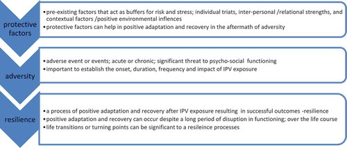 Figure 1. Distinctions between protective factors and resilience.