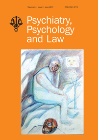 Cover image for Psychiatry, Psychology and Law, Volume 24, Issue 3, 2017