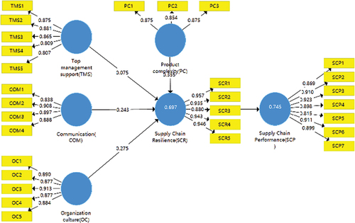 Figure 10. Outer model assessment.