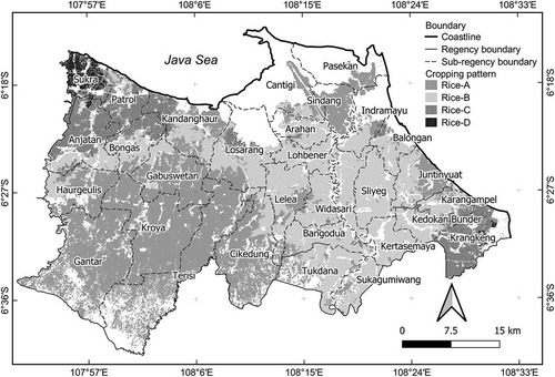 Figure 10. Rice field unit map in Indramayu Regency derived from time-series VH Sentinel-1A
