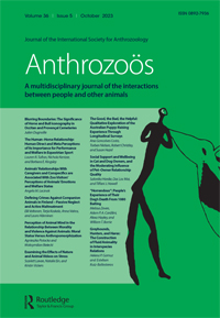 Cover image for Anthrozoös, Volume 36, Issue 5, 2023