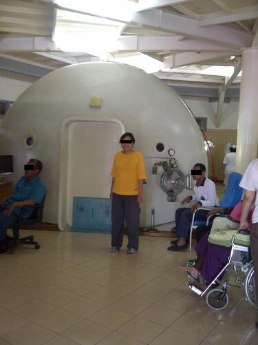 Figure 4 Improvements during hyperbaric therapy on the twentieth day.