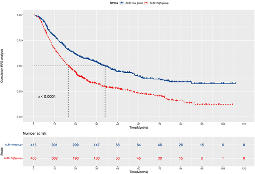 Figure 1 Kaplan-Meier plot of RFS for HCC patients.