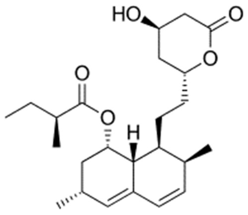 Figure 1 Chemical structure of Lovastatin.