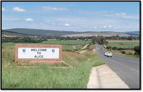 Figure 1. The road sign of Alice Town.