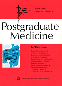 Cover image for Postgraduate Medicine, Volume 39, Issue 4, 1966